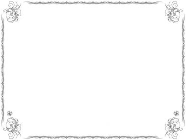 Çerçeve arka plan ile çiçek öğeleri