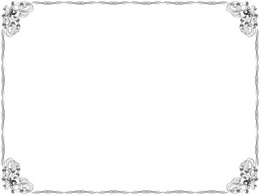 Çerçeve ile çeşitli çiçek öğeleri