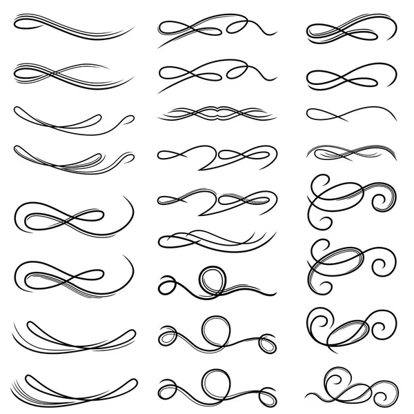 Set of swirl design elements — Stock Vector