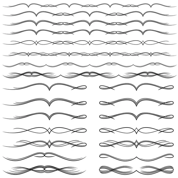 Conjunto de elementos de diseño de bordes giratorios — Archivo Imágenes Vectoriales