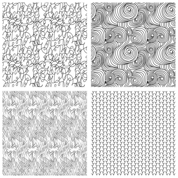 Set of abstract seamless patterns 