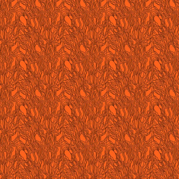 Abstract seamless pattern in orange and brown colors — Stock Vector