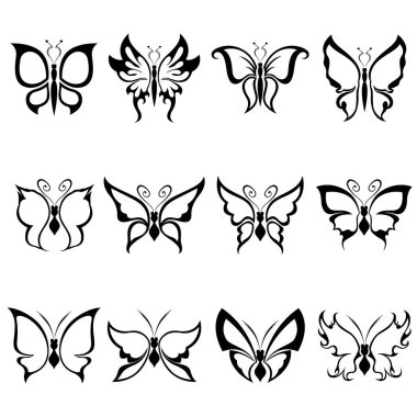 On iki siyah kelebekler dizi