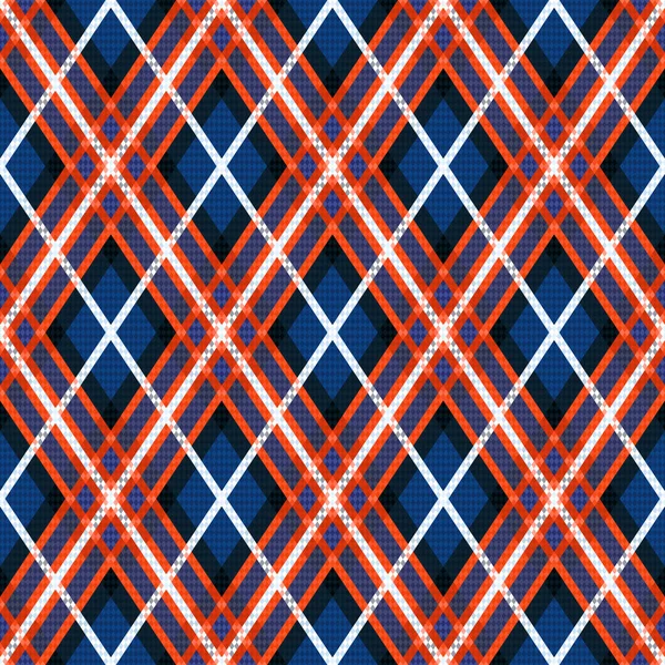 Rhombic tartan seamless contrast pattern — Stock Vector