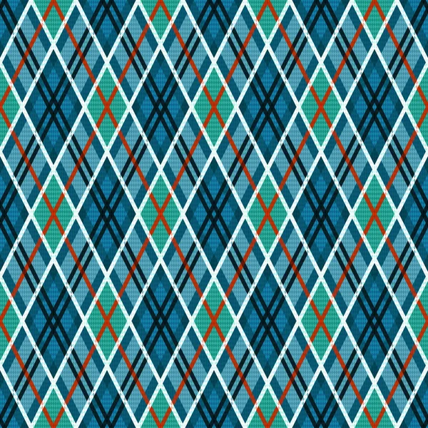 Rhombic seamless pattern in blue and turquoise hues — Stock Vector