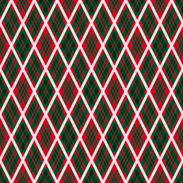 Rhombic seamless pattern in green and red colors — Stock Vector