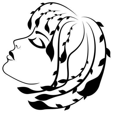 Şehvetli yüzü ve stil sahibi saçı olan güzel bir bayan.