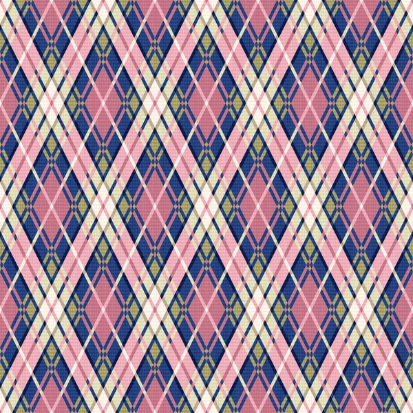 Naadloze tartan rhombisch patroon in gedempte kleuren — Stockvector
