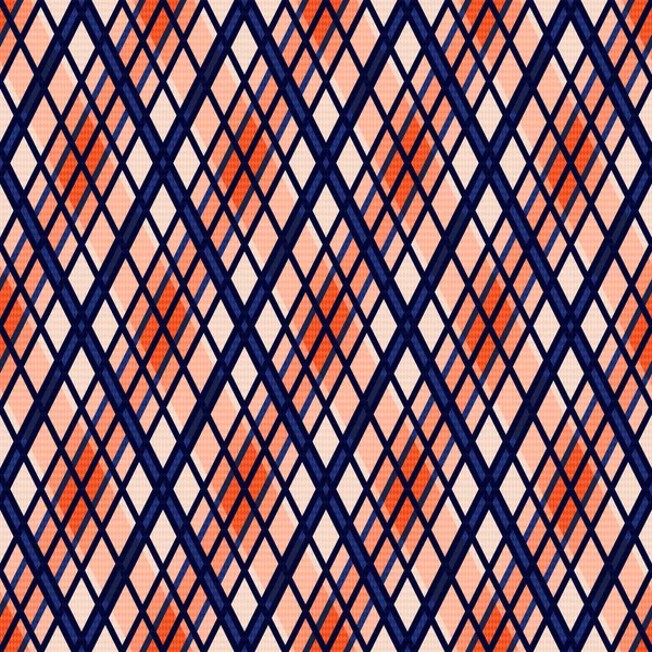 Rhombic seamless illustration as a tartan plaid — Stock Vector