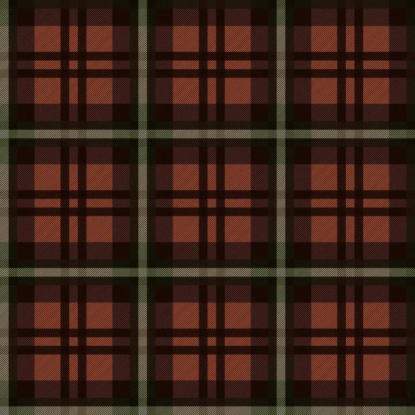 Contraste Brun Kaki Tartan Motif Écossais Sans Couture Texture Pour — Image vectorielle