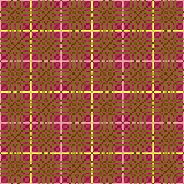 Tartan Scottish Tlumený Bezešvý Vzor Převážně Khaki Purpurových Odstínech Textuře — Stockový vektor