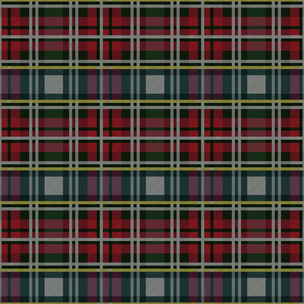 Patrón Escocés Sin Costuras Tartán Tonos Verdes Rojos Amarillos Grises — Archivo Imágenes Vectoriales