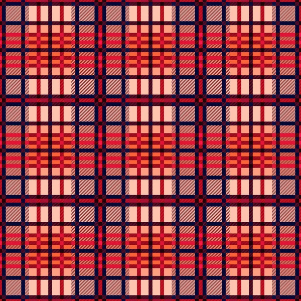 Patrón Escocés Sin Costuras Tartán Tonos Beige Rojo Azul Oscuro — Vector de stock