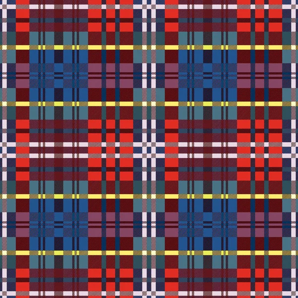 Patrón Sin Costura Escocés Tartán Multicolor Textura Para Tartán Cuadros — Vector de stock