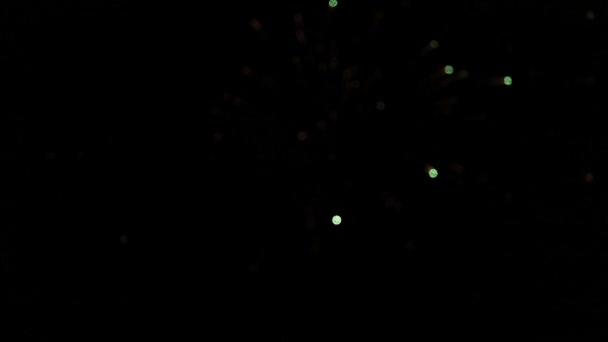 Feuerwerk Der Nacht Neues Jahr — Stockvideo