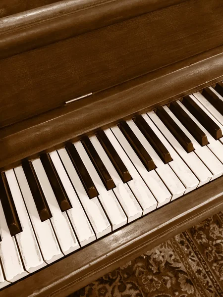 Chocolate color classical piano — Stock Photo, Image