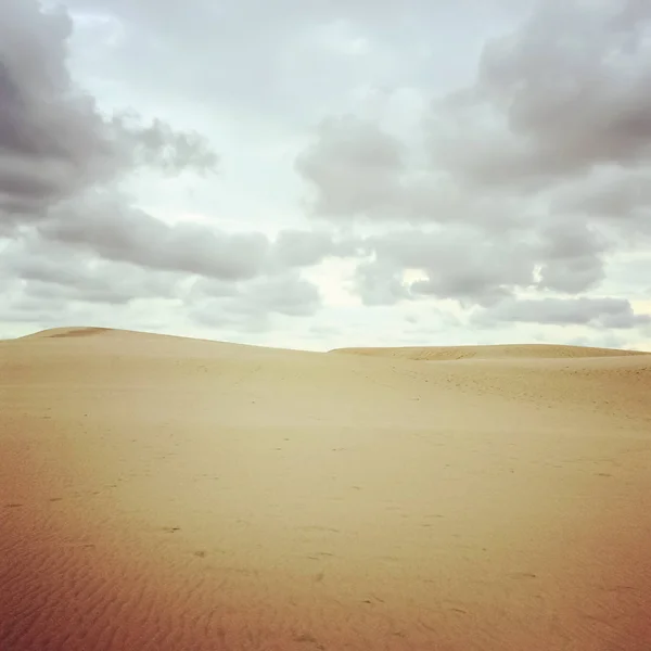모래 언덕과 흐린 하늘 — 스톡 사진