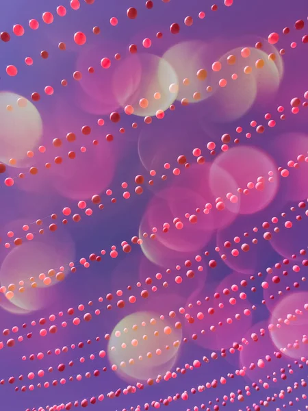 Balon süslemeleri ve mor bokeh ışıkları ile gökyüzü arka plan — Stok fotoğraf
