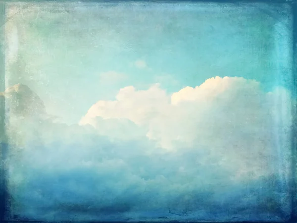 Vintage albastru cer și nori fundal — Fotografie, imagine de stoc