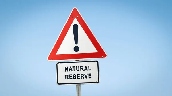 Señal de calle a Reserva Natural — Foto de Stock