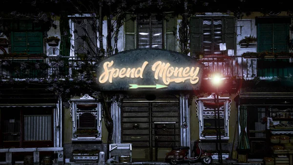 Street Sign Spend Money