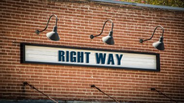 Sokak tabelası doğru yol