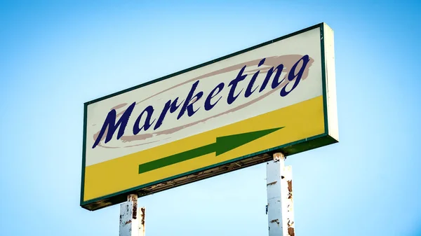 Segnale stradale per il marketing — Foto Stock