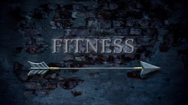 Street Sign Sport Fitness — Stock Video