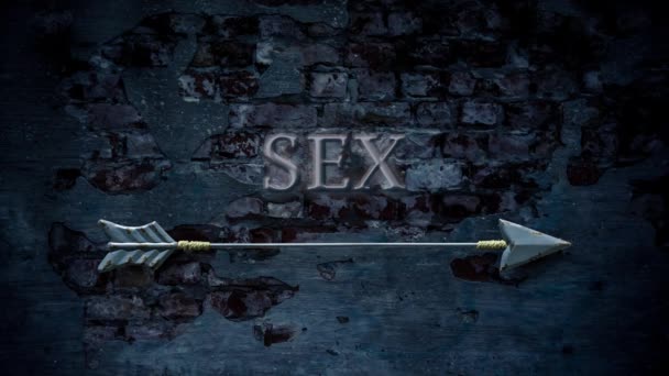 Street Sign Way Sex — Stock Video
