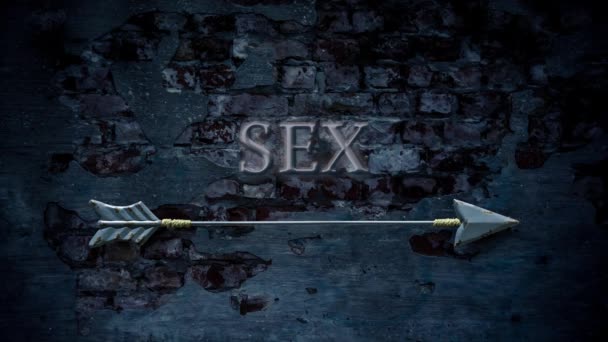 Street Sign Way Sex — Stock video