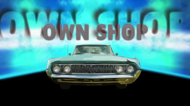 Street Sign Way Own Shop — Stock Video