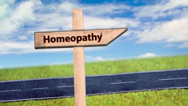 Jalan Tanda Jalan Homeopathy — Stok Video
