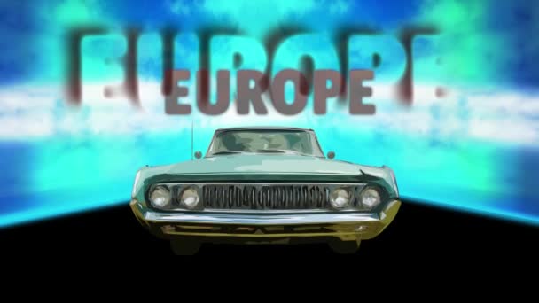 Street Sign Way Europe — Videoclip de stoc