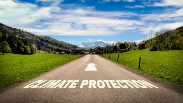 Street Sign Strada Protezione Del Clima — Video Stock