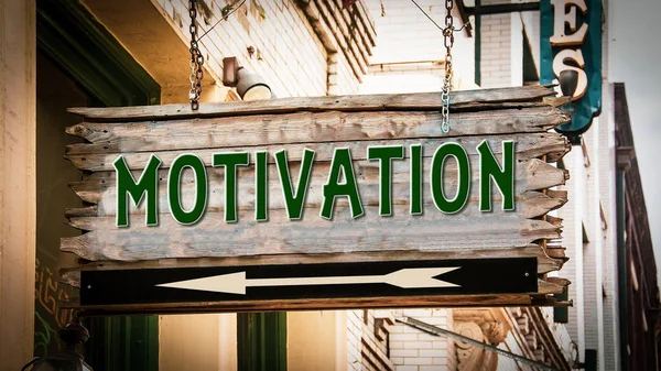 Street Sign to Motivation — Stock Photo, Image