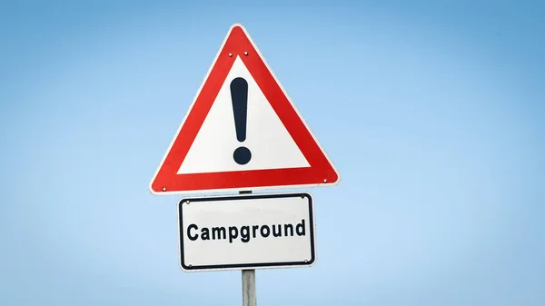 Straatnaambord aan Camping — Stockfoto