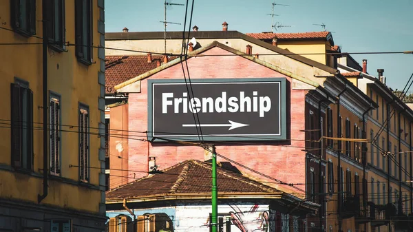 Street Sign to Friendship — Stock Photo, Image