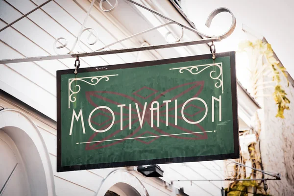 Signe de rue à la motivation — Photo