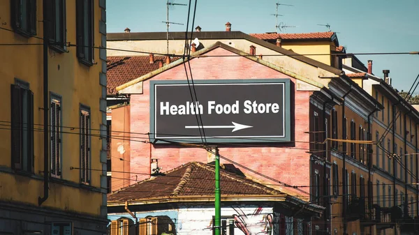 Street Sign ALIMENTOS SANITARIOS — Foto de Stock