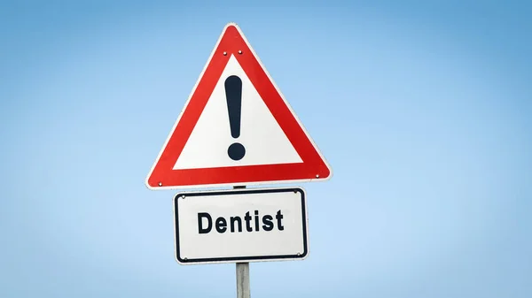 Señal de calle para dentista — Foto de Stock