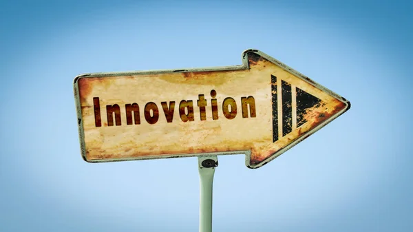 Señal de calle a la innovación — Foto de Stock