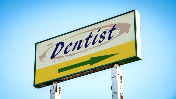 Street Sign to Dentist — Stock Photo, Image