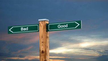 Sokak Işareti Iyi karşı Bad