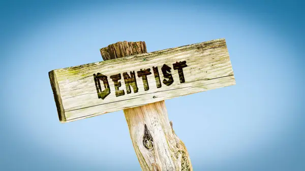 Street Sign to Dentist — Stock Photo, Image