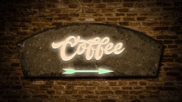 Ulica znak do kawy — Zdjęcie stockowe