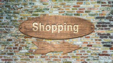 Alışveriş sokak tabelası