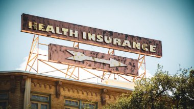 Sağlık sigortası için sokak tabelası