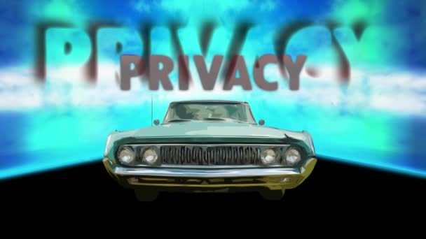 Street Podpisz Drogę Prywatności — Wideo stockowe