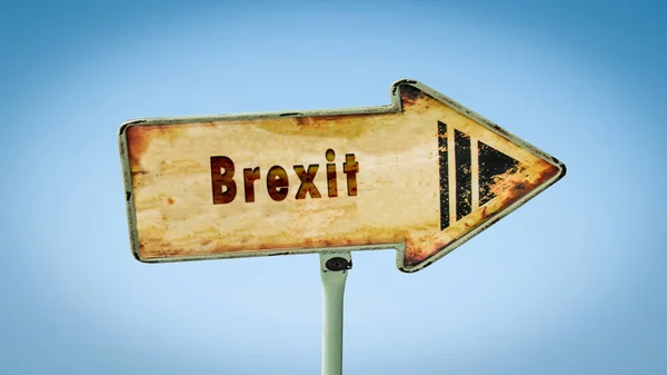 Street Sign to Brexit — Stock Photo, Image