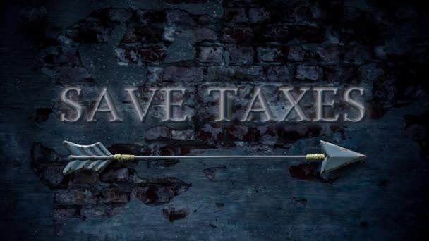 Street Sign Taxes — Stock Video